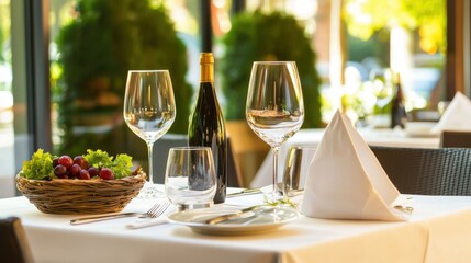 Fototapeta premium Gastronomic elegance a modern dining experience