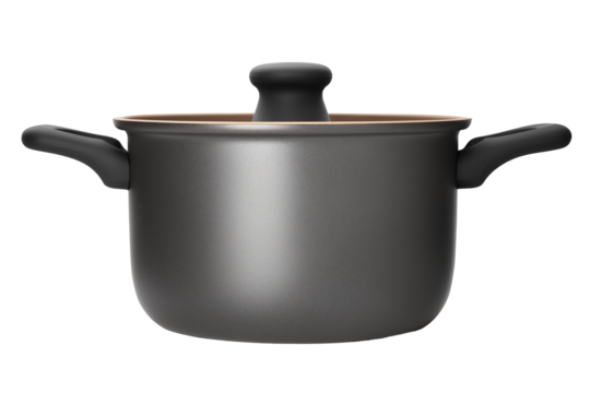 gray stock pot isolated