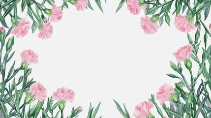 Fototapeta premium Elegant wedding invitation card background vector. Minimal hand painted watercolor botanical flowers texture template background. Design for wedding, vip cover, poster, rsvp moderncard.Valentine's Day