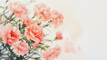 Elegant wedding invitation card background vector. Minimal hand painted watercolor botanical flowers texture template background. Design for wedding, vip cover, poster, rsvp moderncard.Valentine's Day