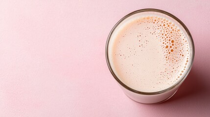 Whey Protein Shake Boosting Strength Kitchen Beverage Bright Overhead View Nutrition Concept