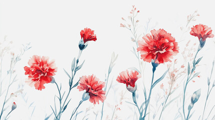 Elegant wedding invitation card background vector. Minimal hand painted watercolor botanical flowers texture template background. Design for wedding, vip cover, poster, rsvp moderncard.Valentine's Day