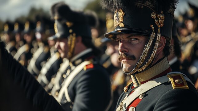 Noble French Cuirassier - Close-up Portrait of Historical Heavy Cavalry Tactics in Napoleonic Wars