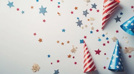 Obraz premium USA Independence Day advertisment background with copy space