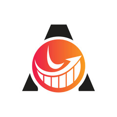 Letter A vector logo template, Colorful Letter A logo, Financial Company Logo, Financial Institute Advisors Logo Design Template Vector Icon