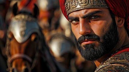 Elite Persian Immortal Cavalry - Close-up Portrait of Achaemenid Empire's Elite Forces