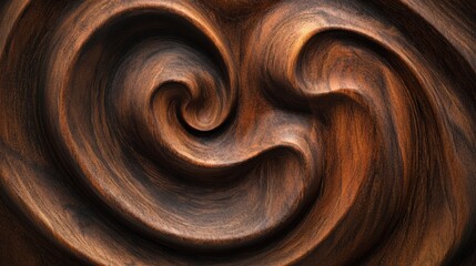 Abstract Swirling Wooden Texture