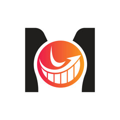 Letter M vector logo template, Colorful Letter M logo, Financial Company Logo, Financial Institute Advisors Logo Design Template Vector Icon