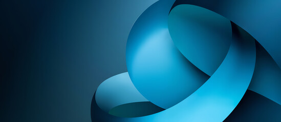 Swirling Blue Shapes Create a Modern Design Element