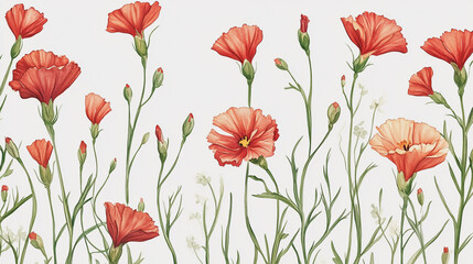 Fototapeta premium Elegant wedding invitation card background vector. Minimal hand painted watercolor botanical flowers texture template background. Design for wedding, vip cover, poster, rsvp moderncard.Valentine's Day