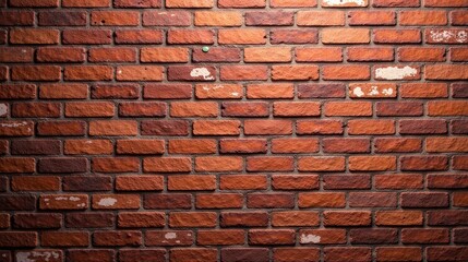 Obraz premium A Detailed High-Resolution Image Showcasing a Classic Brick Wall Texture with Subtle Variations in Brick Color and Mortar