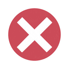 no icon. red cross sign in circle. Checkmark and check icon. dislike icon. X or deny line art vector icon for apps and websites and ui ux