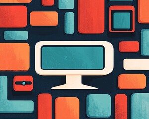 A digital collage showcasing various learning tools, perfect for educational content and promoting digital education resources. Digital Learning