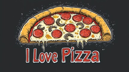 Cheesy pizza background with vibrant toppings, ideal for creating a delicious visual, suitable for marketing, comic book illustration style