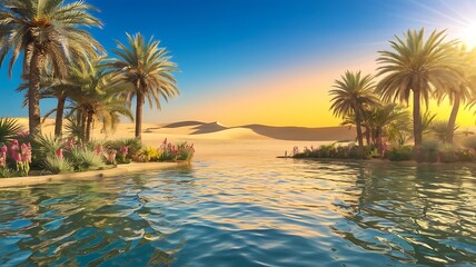 palm trees at sunset