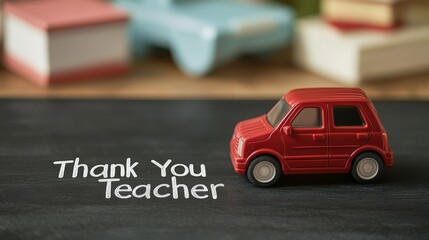Charming Thank You Note for a Teacher on Chalkboard