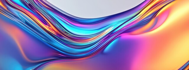 Fototapeta premium Abstract cosmic landscape, flowing colorful waves, vibrant purple and orange hues, starry night sky, surreal celestial scene, fluid motion, ethereal atmosphere, cosmic energy, dreamlike space, digital