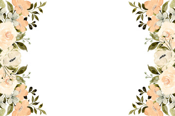 Decorate your designs with a watercolor flower wreath isolated on a white background