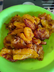 Godoh Nangka. Fried Jackfruit Flour or fried jackfruit. Traditional Indonesian culinary food. Indonesian Street Food.