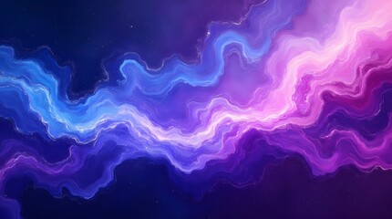 Vibrant cosmic swirls dance across a canvas of ethereal purple and blue hues, creating a mesmerizing celestial dreamscape.