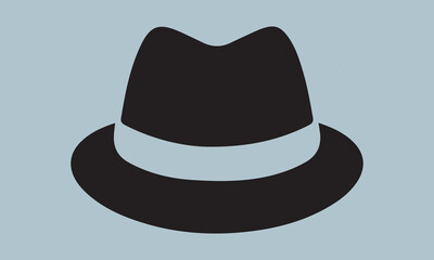detective hat silhouette vector illustration  Silhouette Silhouette, Files for Cutting Cricut and Silhouette, Isolated on white background, Calligraphy t shirt svg 