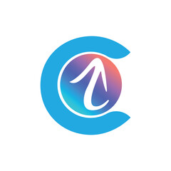 Letter C vector logo template, Colorful Letter C logo, Financial Company Logo, Financial Institute Advisors Logo Design Template Vector Icon