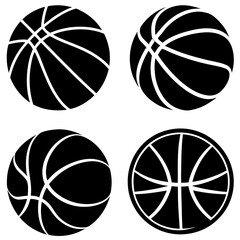 Obraz premium Various Sports Balls silhouette set