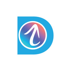 Letter D vector logo template, Colorful Letter D logo, Financial Company Logo, Financial Institute Advisors Logo Design Template Vector Icon
