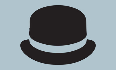 detective hat silhouette vector illustration  Silhouette Silhouette, Files for Cutting Cricut and Silhouette, Isolated on white background, Calligraphy t shirt svg 