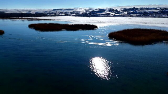 Lake Sevan in the mountains, Armenia