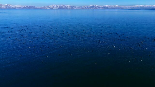 Lake Sevan in the mountains, Armenia