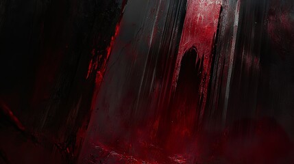 Crimson Abyss: A Dark Abstract Painting