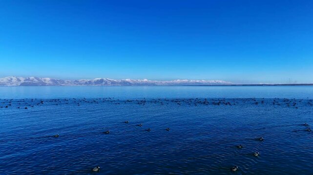 Lake Sevan in the mountains, Armenia