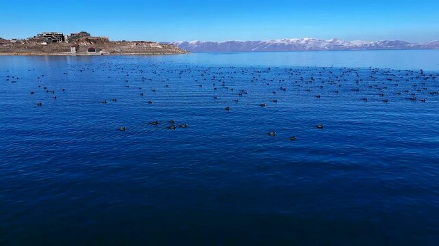 Lake Sevan in the mountains, Armenia