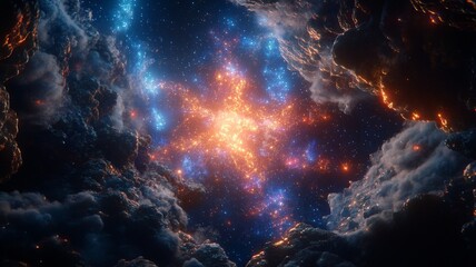 Radiant Fireworks Display Over Dark Sky