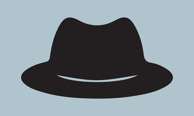 detective hat silhouette vector illustration  Silhouette Silhouette, Files for Cutting Cricut and Silhouette, Isolated on white background, Calligraphy t shirt svg 