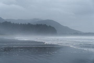 Scenic views of Hobuck Beach in Olympic Peninsula in far northwest corner of Washington 