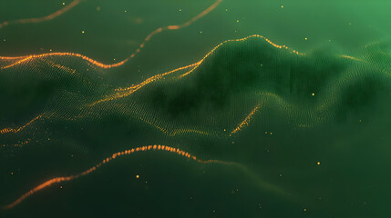 Green Gold Abstract 3D Background