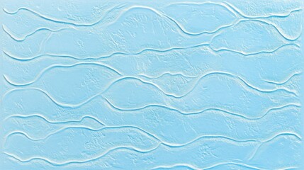 Obraz premium Abstract light blue textured background with wavy lines.