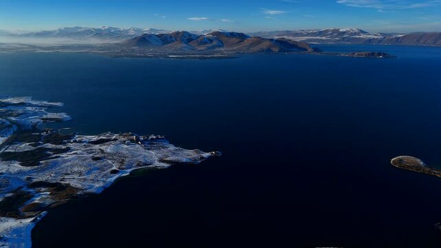 Lake Sevan in the mountains, Armenia