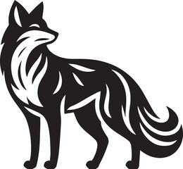 Elegant Fox Silhouette Design