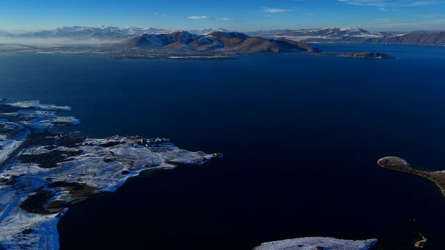Lake Sevan in the mountains, Armenia