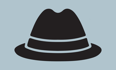 detective hat silhouette vector illustration  Silhouette Silhouette, Files for Cutting Cricut and Silhouette, Isolated on white background, Calligraphy t shirt svg 
