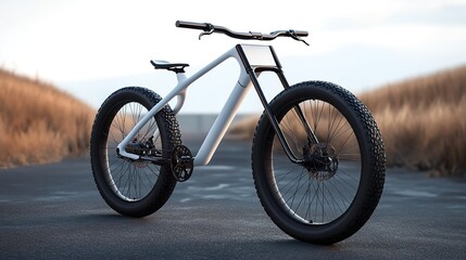 Obraz premium Sleek Fatbike Design: Innovative Carbon Fiber Bicycle