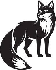 Elegant Fox Silhouette Design