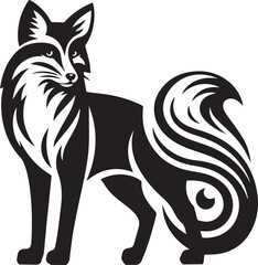 Elegant Fox Silhouette Design
