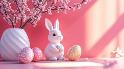 Happy Easter holiday cards set