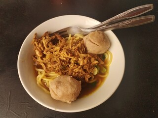 meatball with chicken noodles