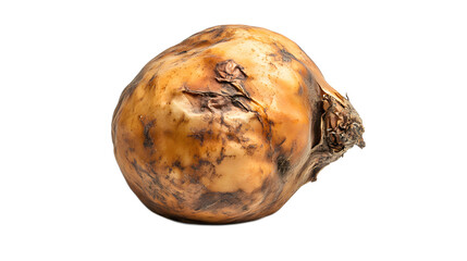 Fresh Raw Root Vegetable with Rustic Appearance on White Background