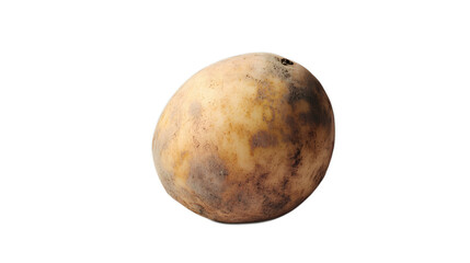 Fresh Whole Potato with Earthy Texture on Isolated Background
